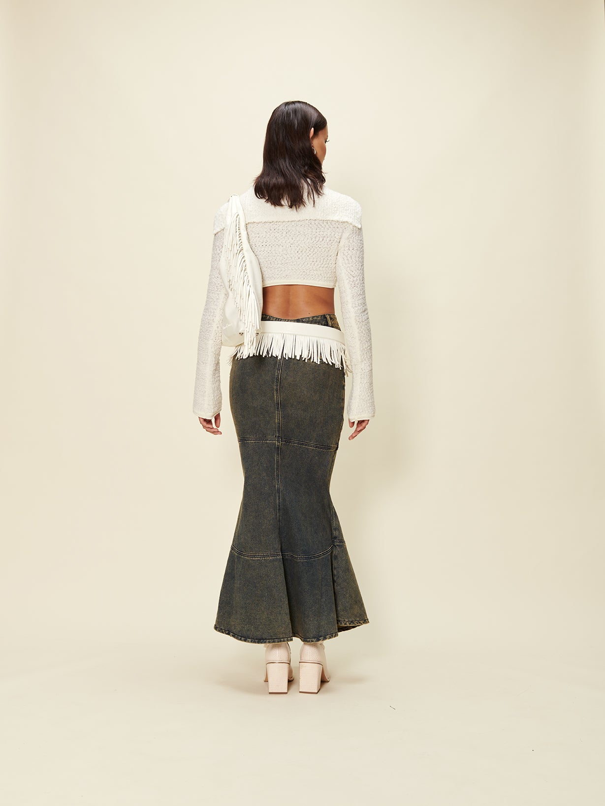 House Of Sunny Women's Skirts Courtyard Tulip Skirt gonna denim svasata