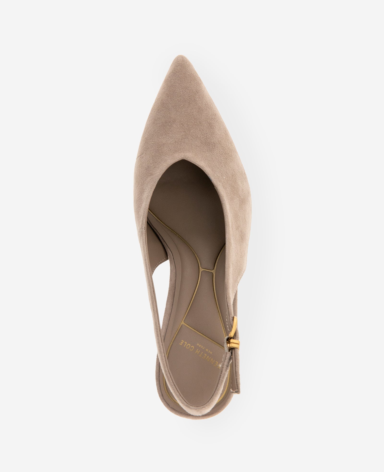Kenneth Cole Reaction Shoes Ulysses Kid Suede Slingback Heel scarpe slingback taupe