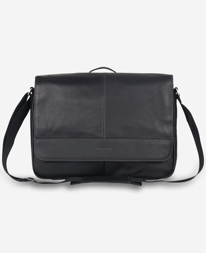 Kenneth Cole Reaction Bags Colombian Leather Crossbody Messenger Bag borsa a tracolla nera
