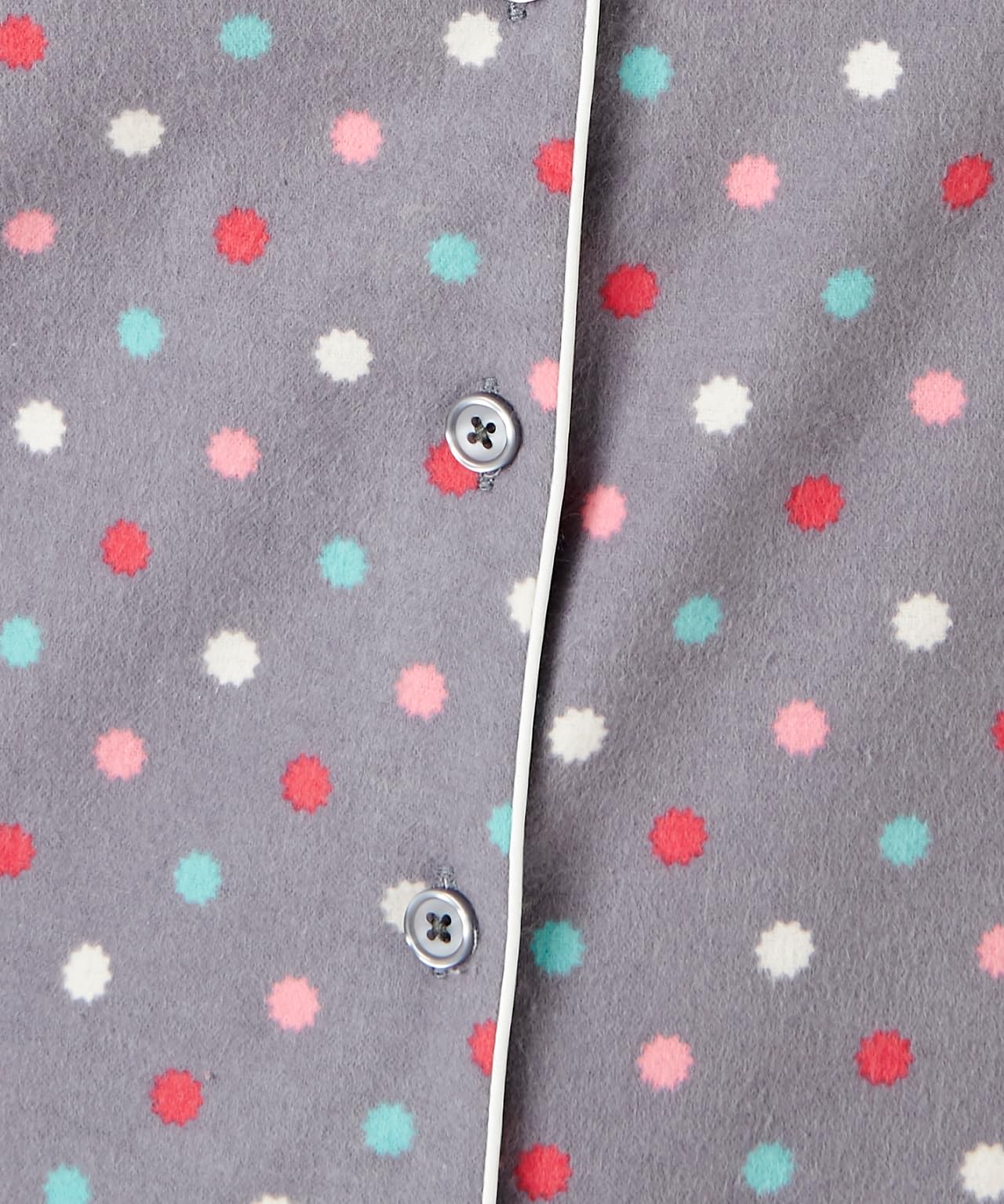 Damart Homewear Pigiama in flanella di cotone donna grigio piselli S