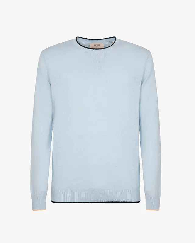 Markup Uomo Maglieria Girocollo cotone con toppe