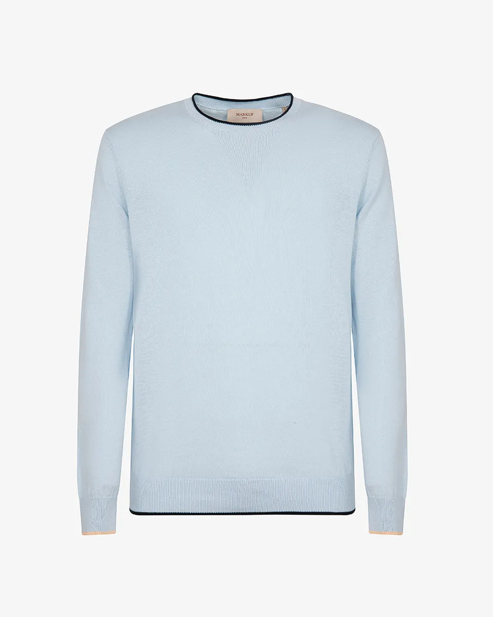 Markup Uomo Maglieria Girocollo cotone con toppe