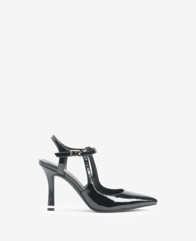 Kenneth Cole Reaction Shoes Romi Patent Slingback Heel décolleté nere, tacco 4 pollici