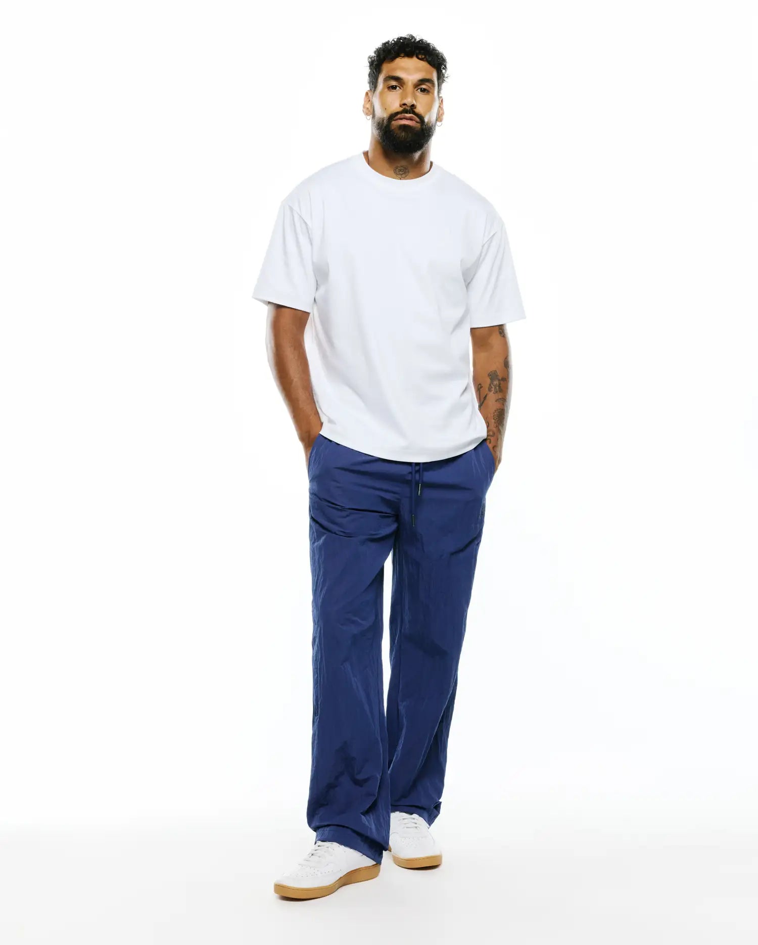 Psycho Bunny Men's Pants Alder Relaxed Fit Nylon Pants pantaloni 499 Twilight Blue