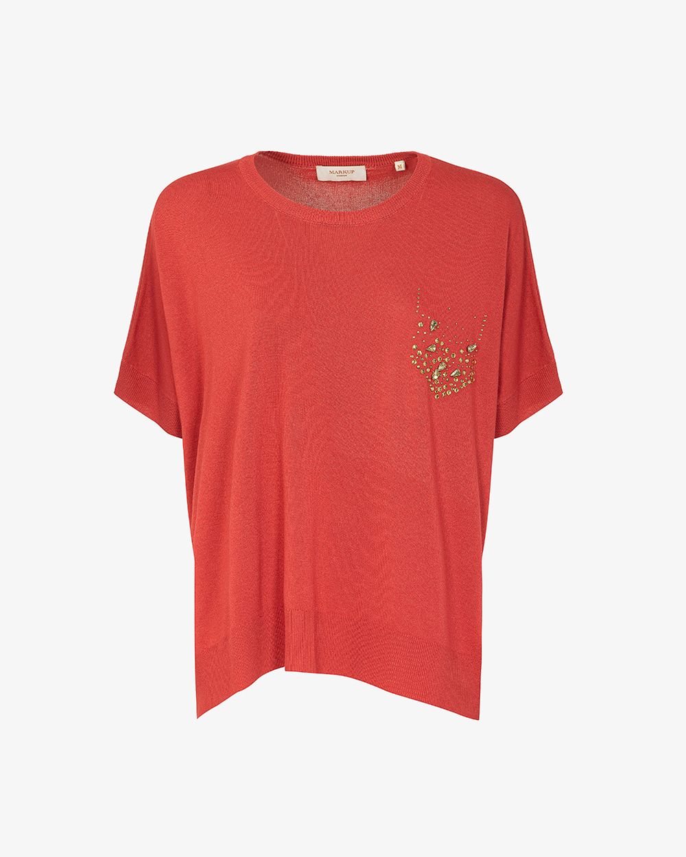 Markup Donna Maglieria Maglia over con applicazioni