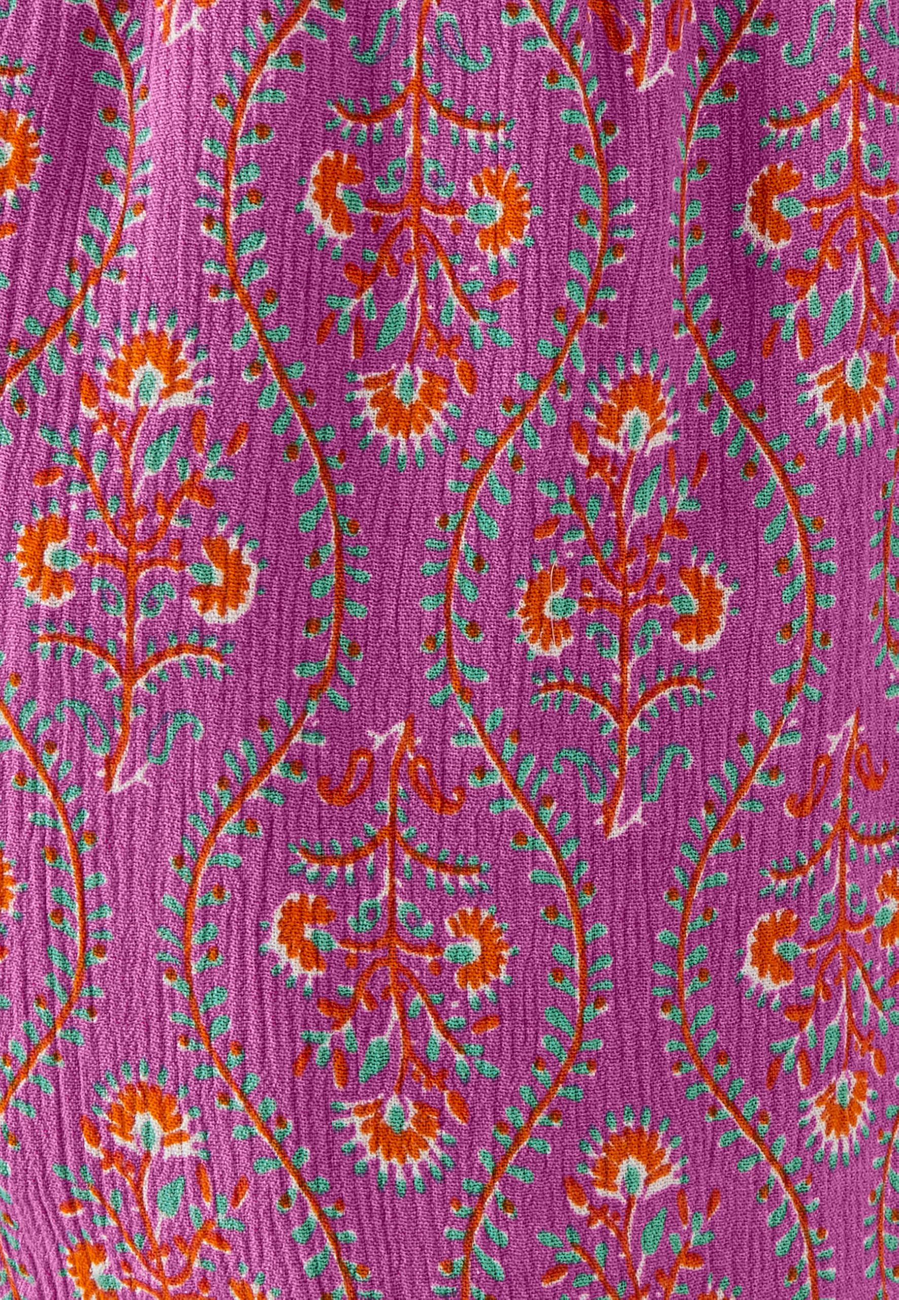 Damart Prêt-à-porter Pantaloni Crinkle floreali viola 46 viscosa