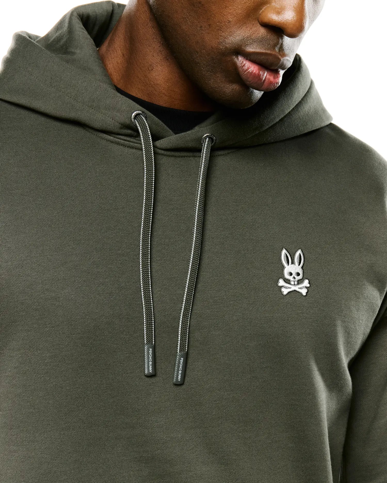 Psycho Bunny Men's Sweatshirts & Hoodies Men's Terrence Fleece Hoodie MT0500254 felpa con cappuccio verde oversize