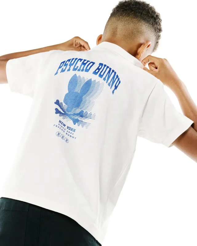 Psycho Bunny Kids Tees Nathaniel T-shirt bambino ecru Pima