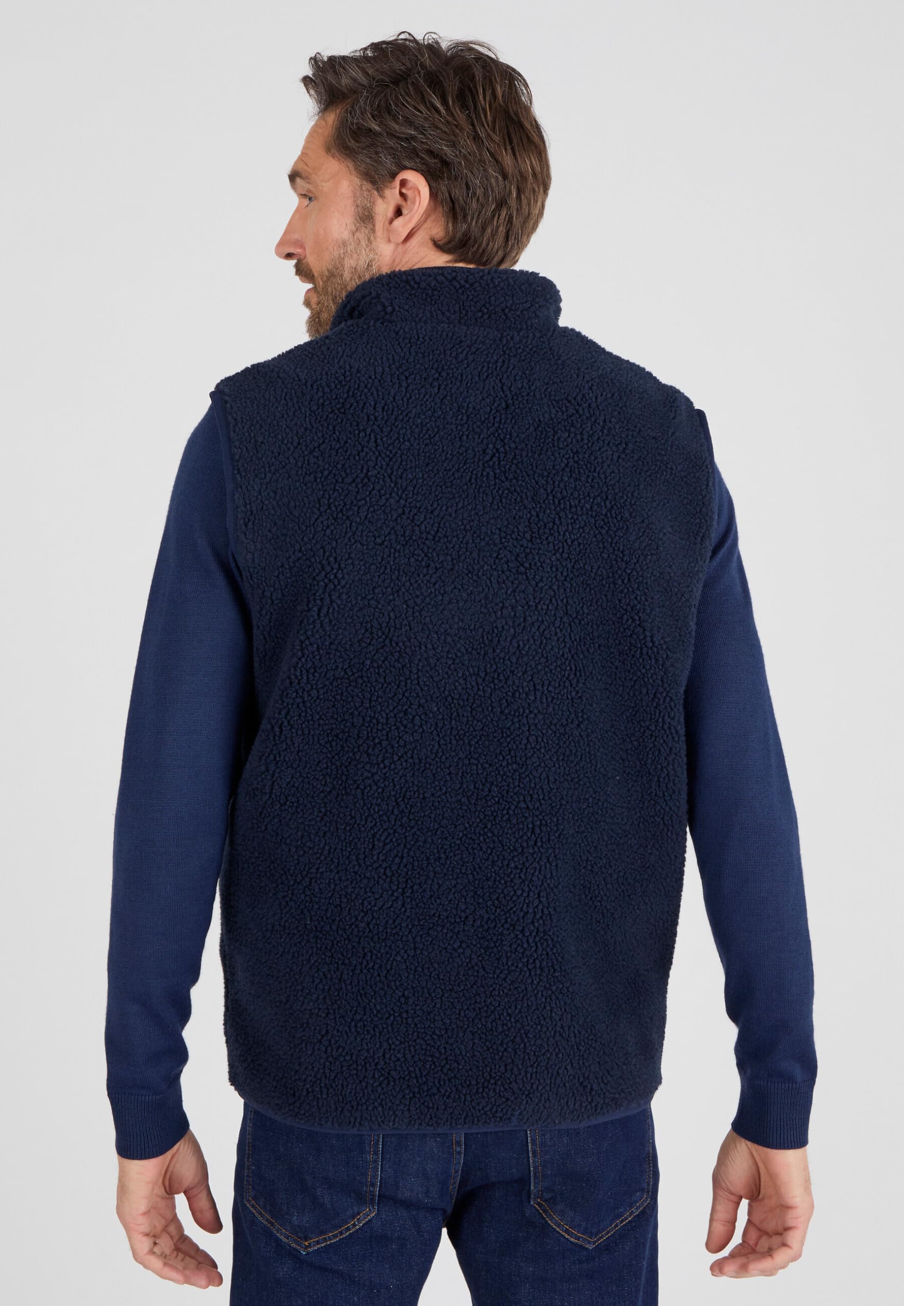 Damart Prêt-à-porter Giacca senza maniche in rete pecora uomo blu S