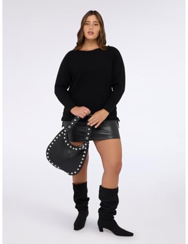 Fiorella Rubino Maglie e felpe Maglia in Misto Viscosa con Scollo a Barchetta M Plus
