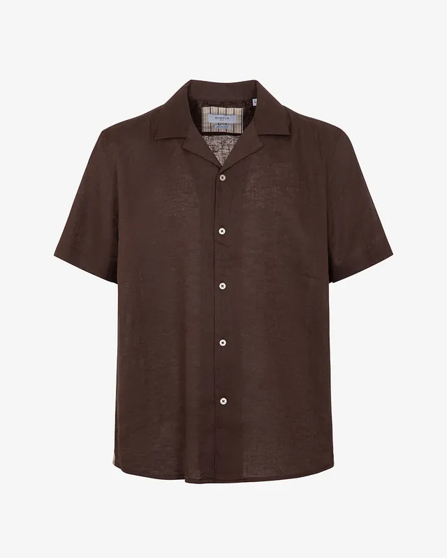 Markup Uomo Camicie Camicia collo riviera in lino camicia