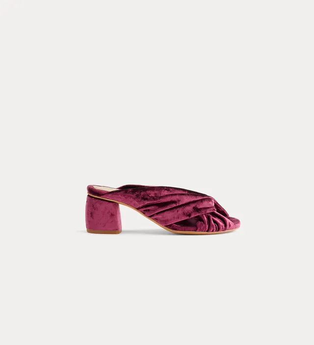 Forte scarpe velvet criss-cross sandals ruby sandali in velluto
