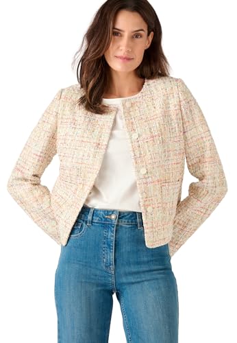 Damart Prêt-à-porter giacca effetto tweed donna 52 giallo multicolore