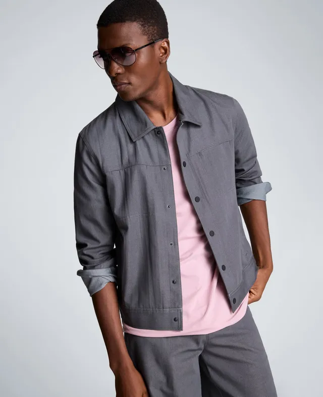 Kenneth Cole Reaction Clothing Denim Trucker Jacket giacca in denim antracite