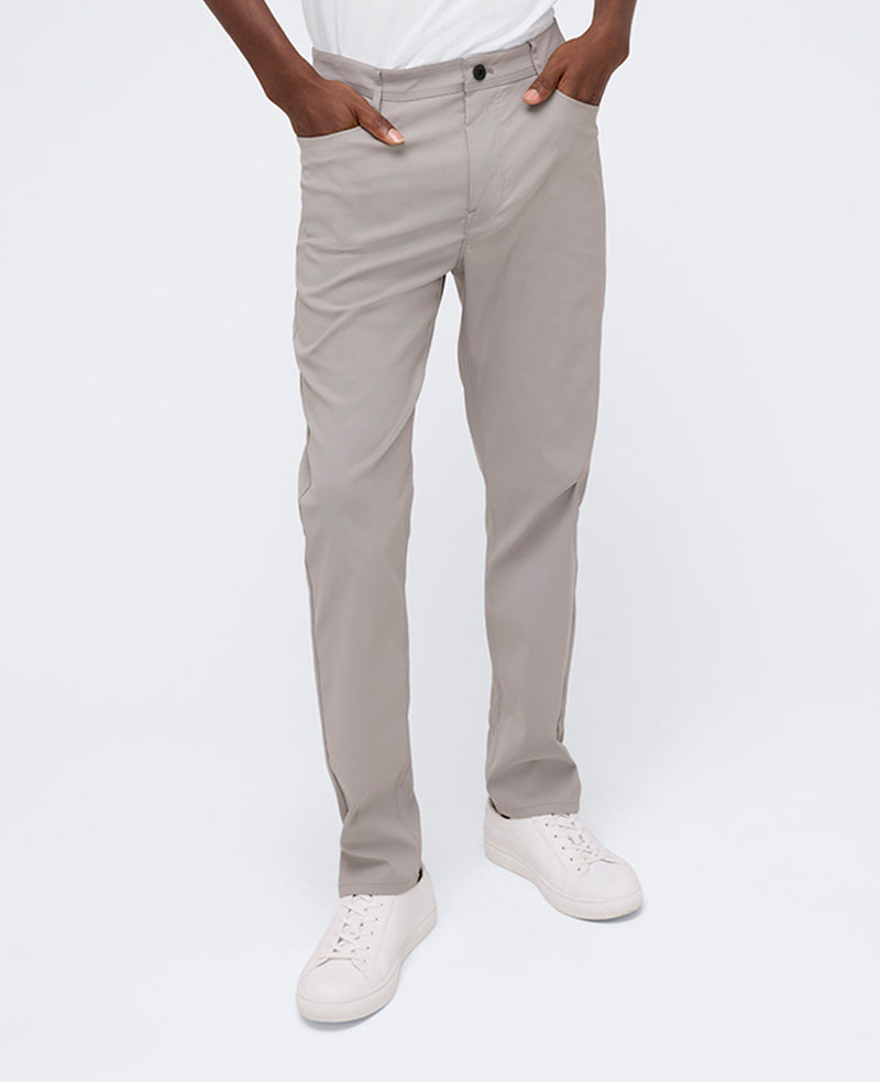 Kenneth Cole Reaction Clothing Original Slim 5-Pocket Pant pantaloni grigi