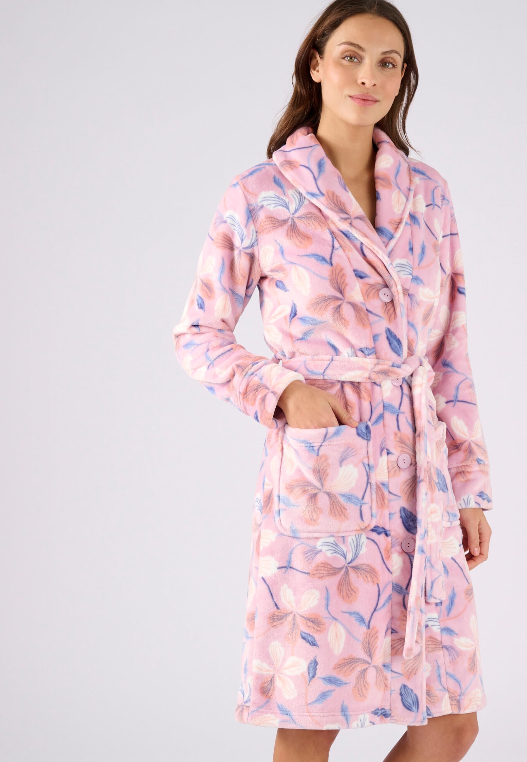 Damart Homewear Abito da camera Thermolactyl in maglia soffice rosa XS