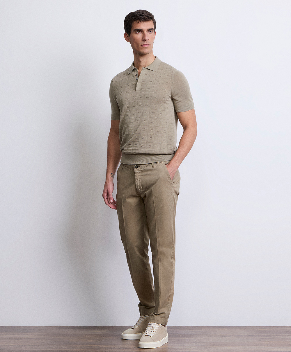 Markup Uomo Maglieria Polo check in crochet polo