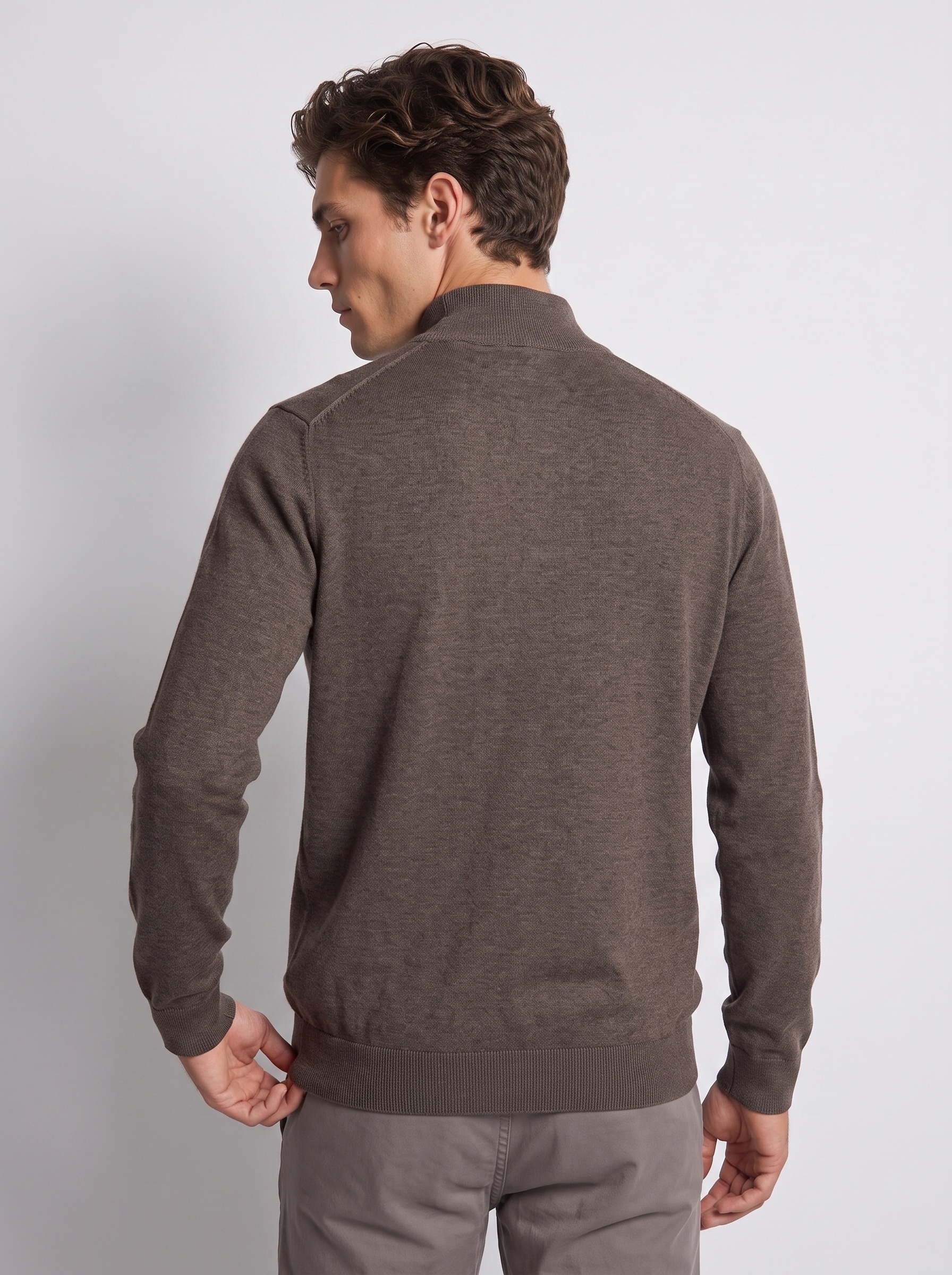 Markup Uomo Maglieria Maglione Lupetto Zip Viscosa
