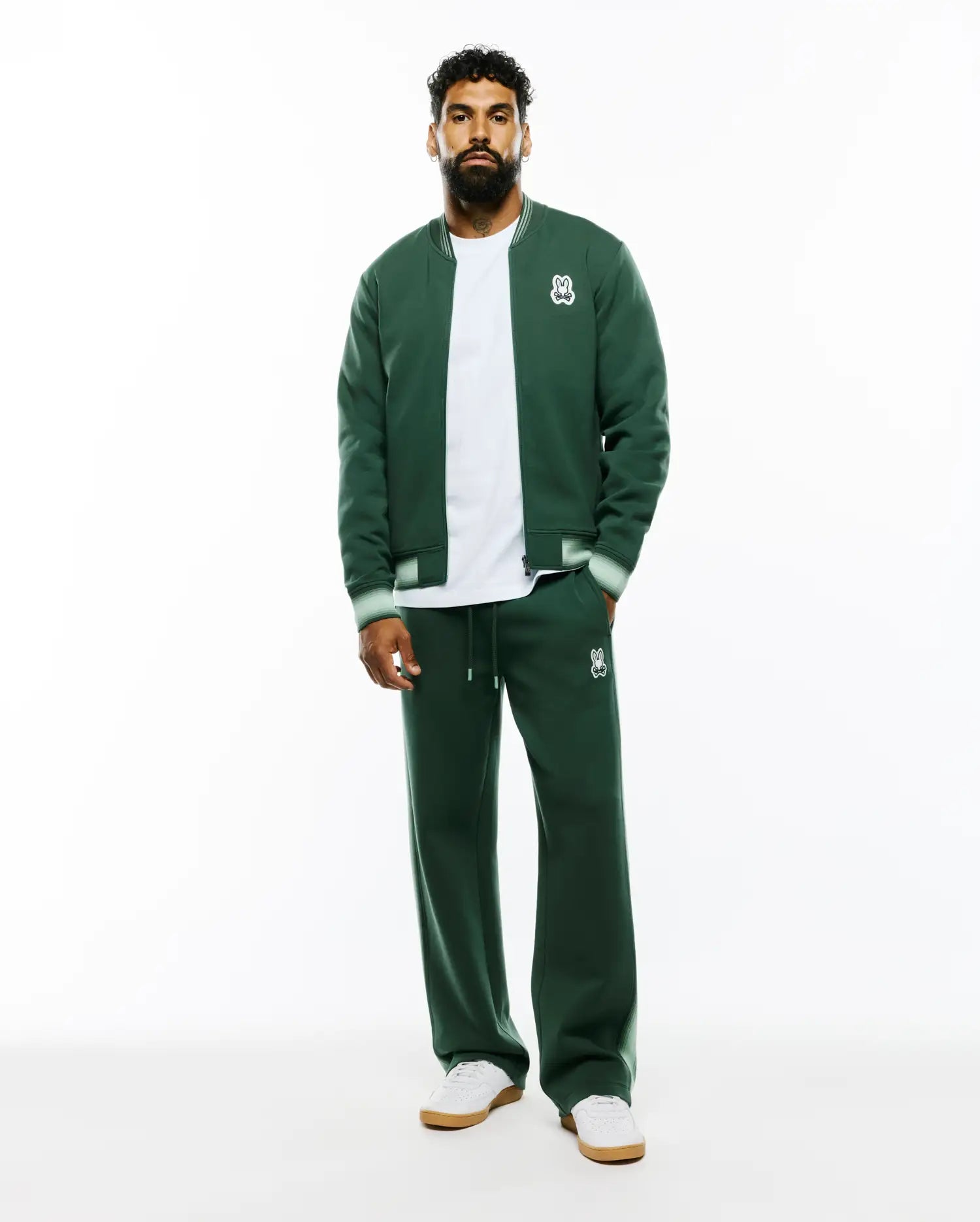 Psycho Bunny Jackets Jaydon Track Jacket giacca da tuta verde Pineneedle