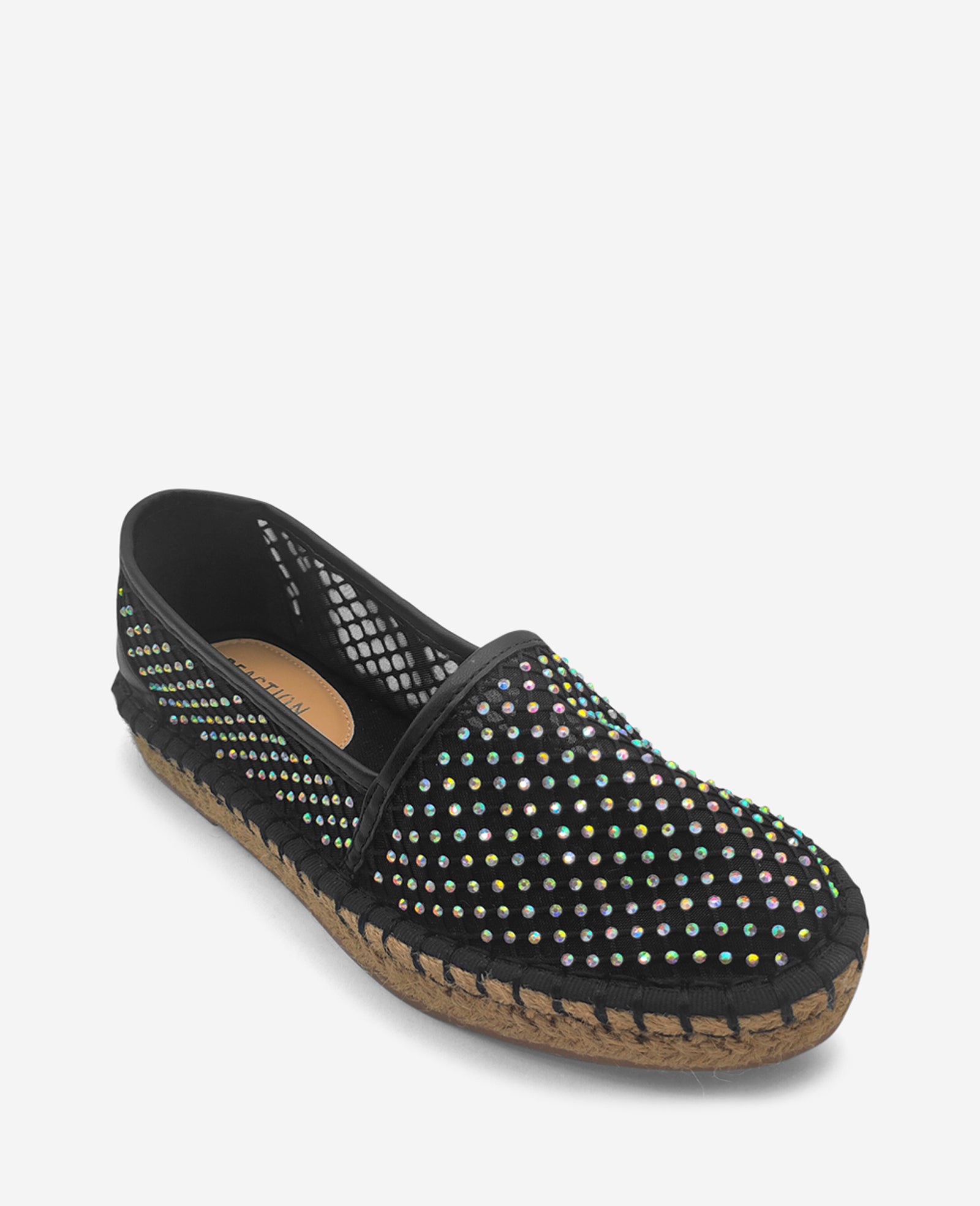 Kenneth Cole Reaction Shoes REACTION Bonne Crystal Mesh Espadrille espadrillas nere con platform