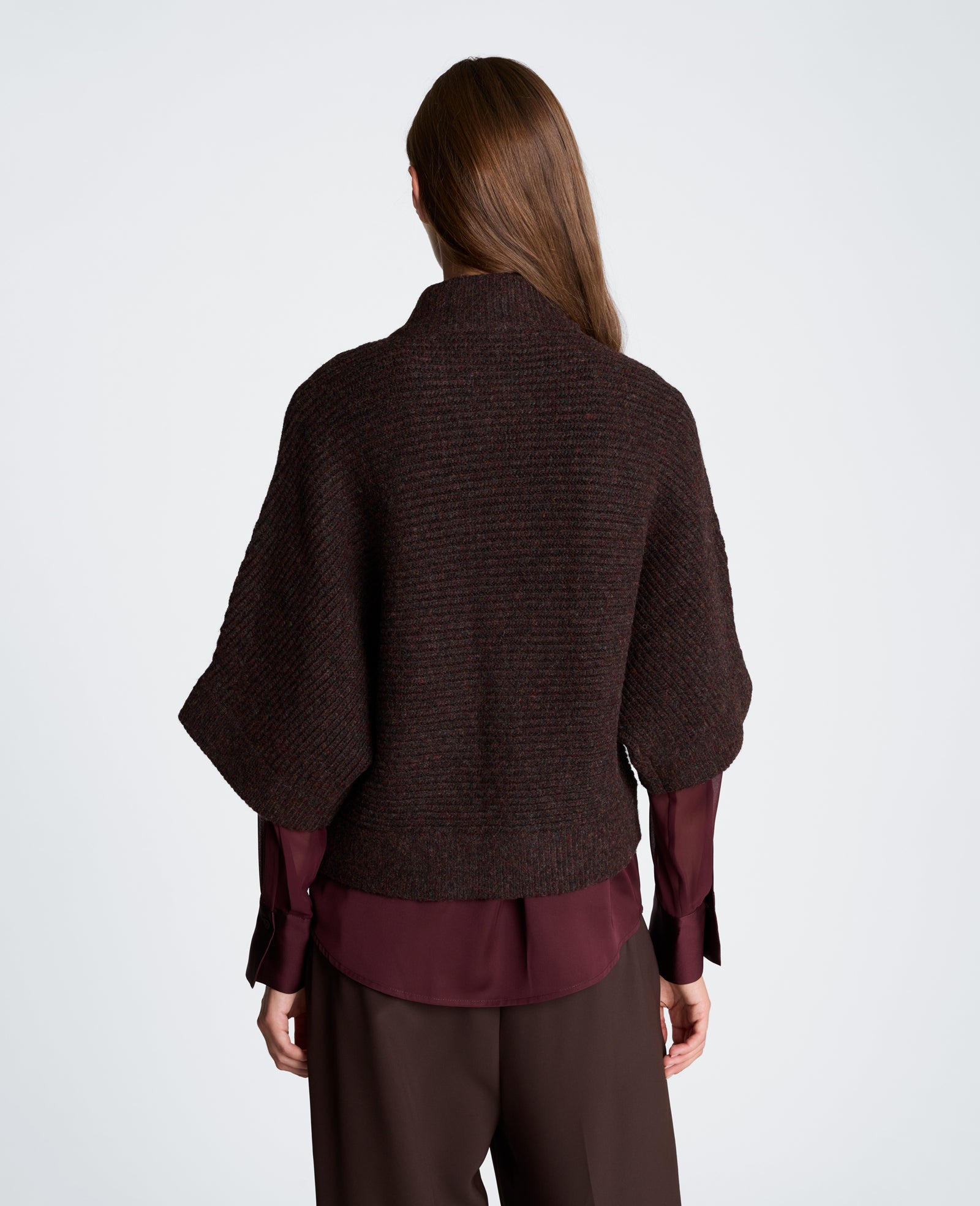 Kenneth Cole Reaction Clothing Elbow Sleeve Doleman Zip Cardigan cardigan Med Bark Heather