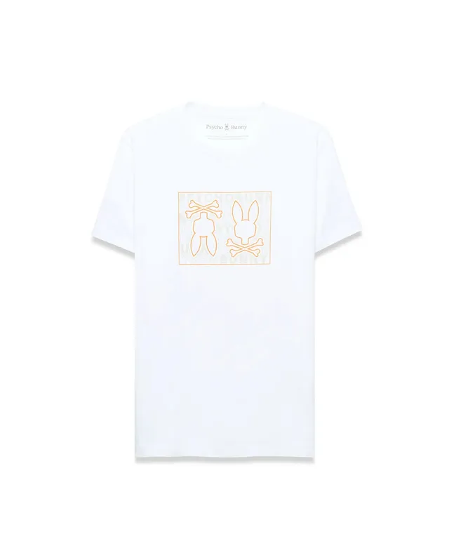Psycho Bunny Men's Tees Gold Coast Pima Cotton Graphic Tee t-shirt bianca