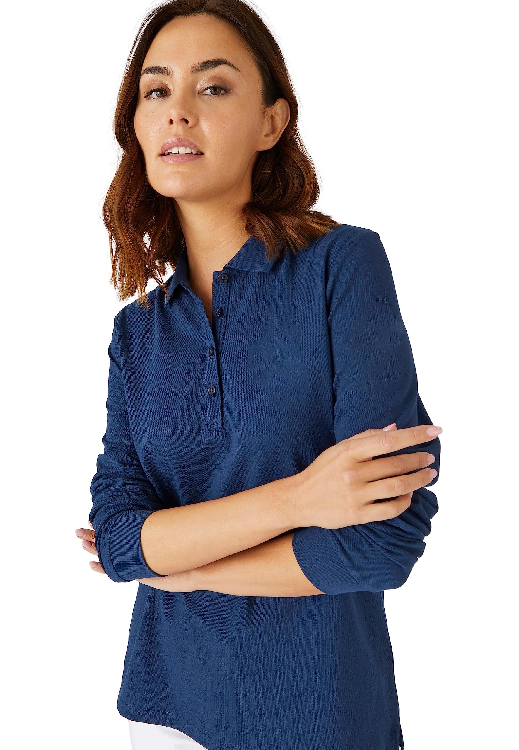 Damart Prêt-à-porter polo a maglia trapuntata 38-40 blu marino