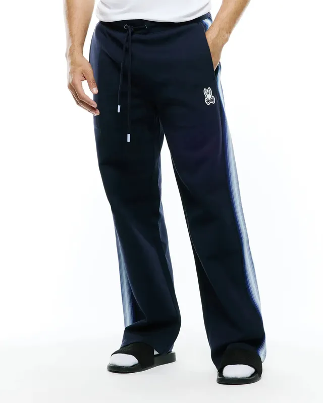 Psycho Bunny Men's Pants Jaydon Relaxed Fit Track Pants MB0800057 pantaloni blu