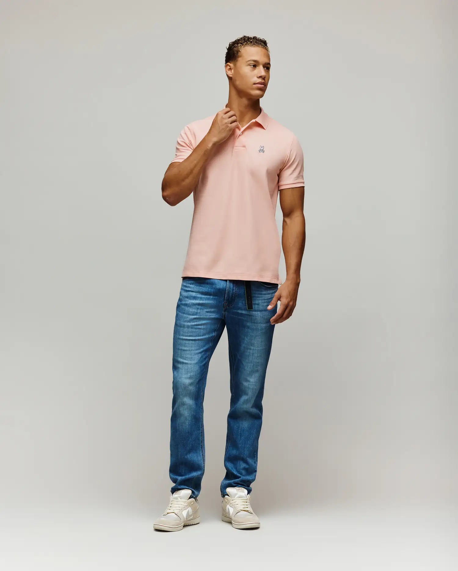 Psycho Bunny Men's Polos Classic Pique Polo B6K001F200 polo Peach Melba