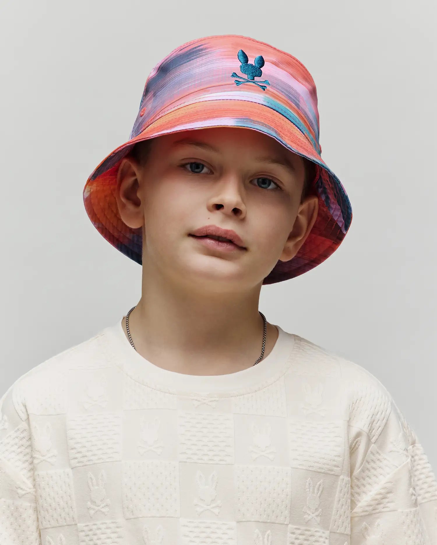 Psycho Bunny Kids Accessories Raphael Bucket Hat cappello 656 Sunkissed Coral