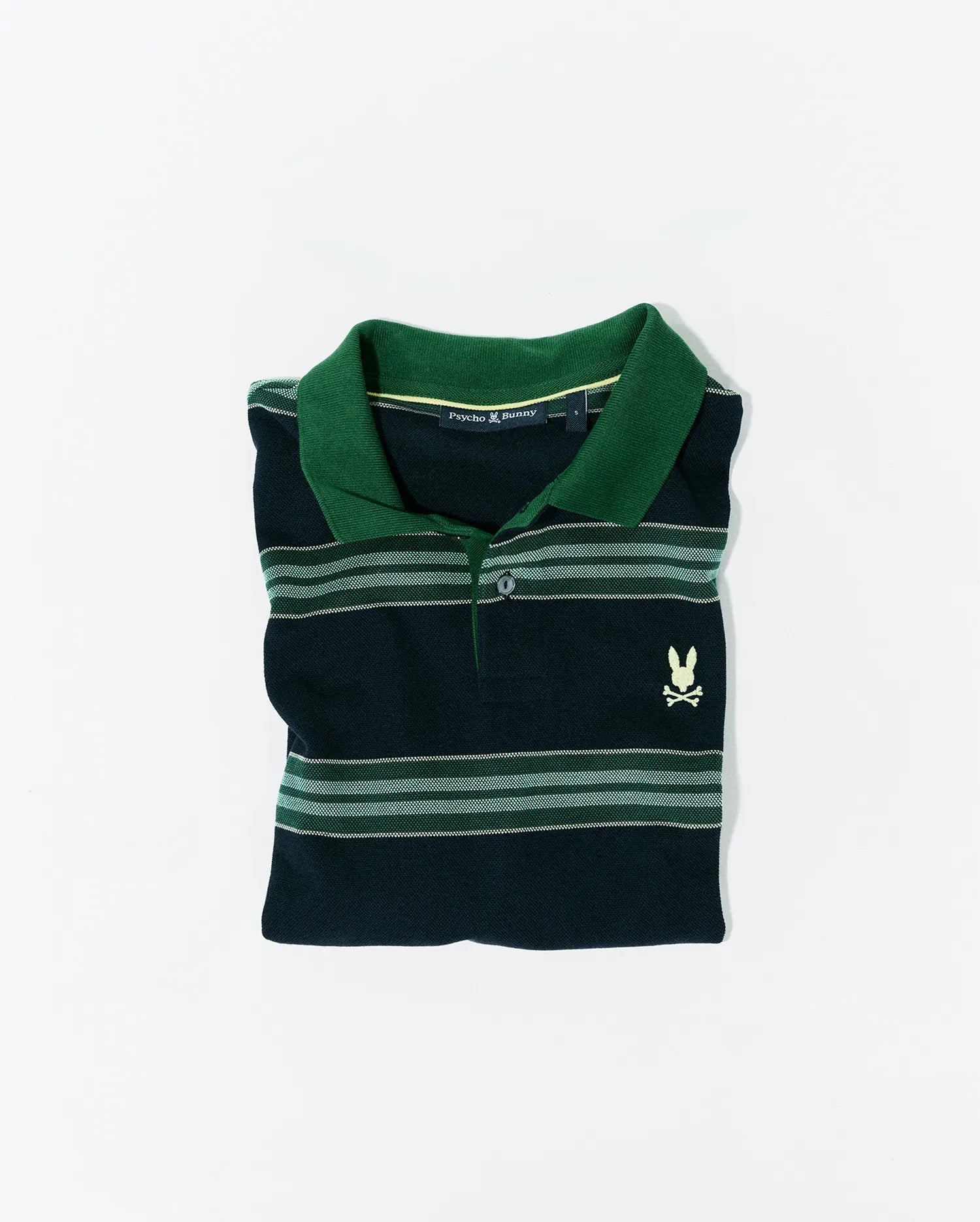 Psycho Bunny Men's Polos Drew Striped Pique Polo polo Baritone Blue