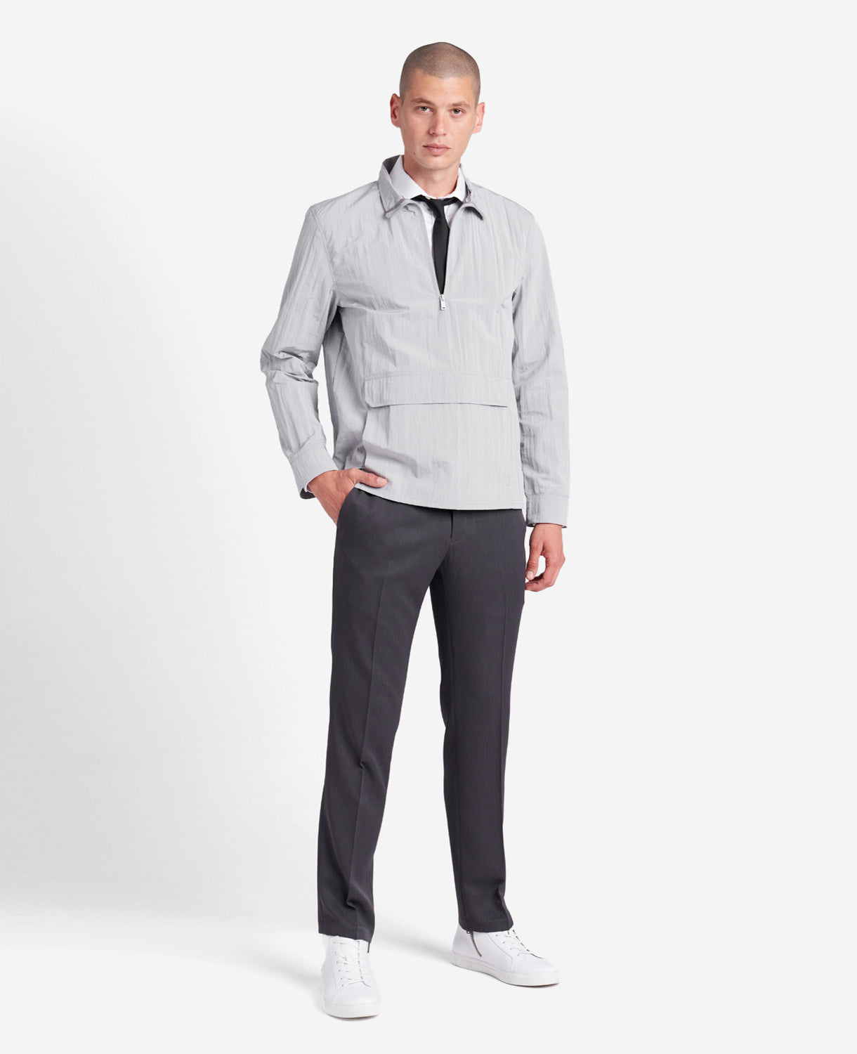 Kenneth Cole Reaction Clothing Urban Heather Slim-Fit Dress Pant pantaloni grigi slim
