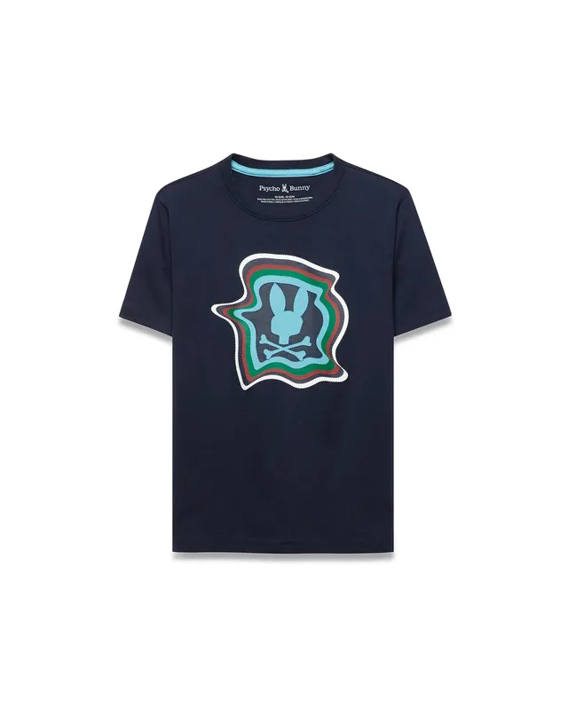 Psycho Bunny Kids Tees Klaus Graphic Tee t-shirt blu con stampa