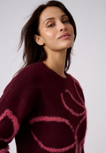 Damart Prêt-à-porter maglione donna motivo vegetale girocollo