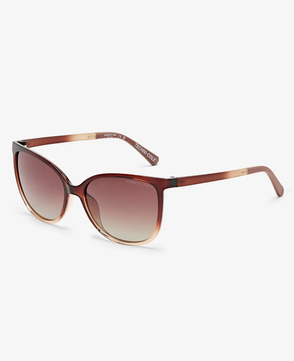 Kenneth Cole Reaction Sunglasses & Eyewear Square Ultem occhiali da sole marroni