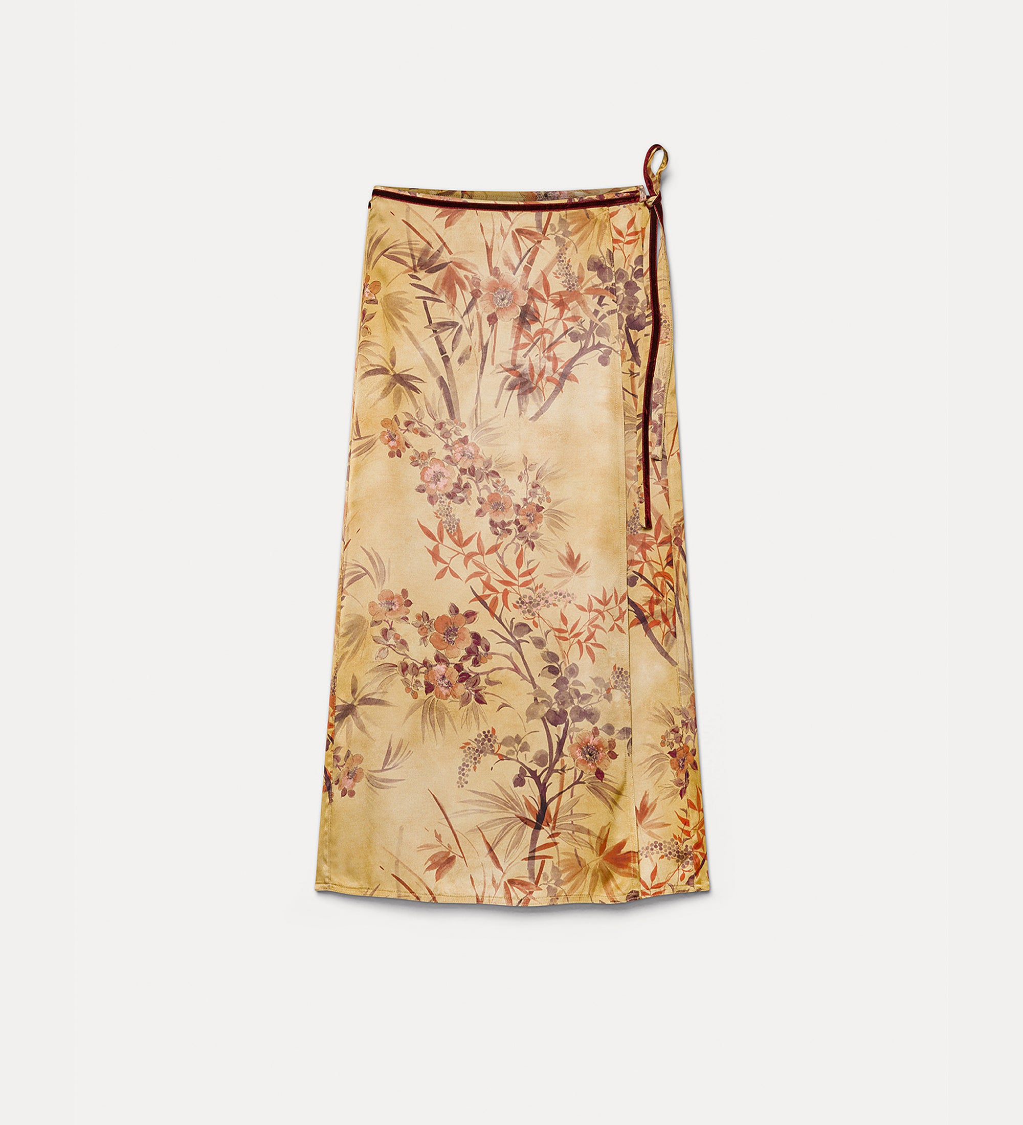 Forte gonne le bambou secret satin sarong skirt heliodore gonna pareo