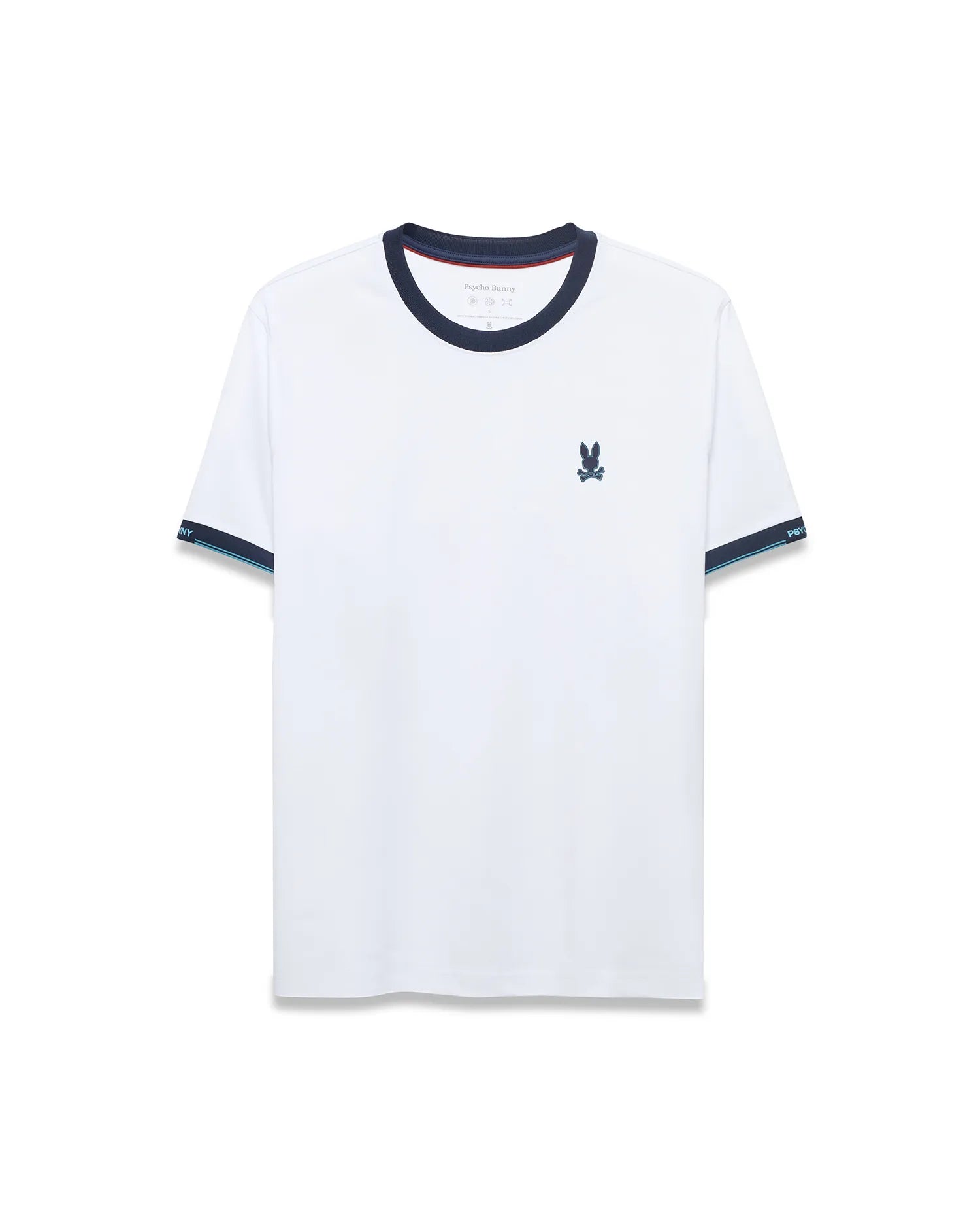 Psycho Bunny Edmonds Chest Bunny Sport t-shirt bianca elasticizzata