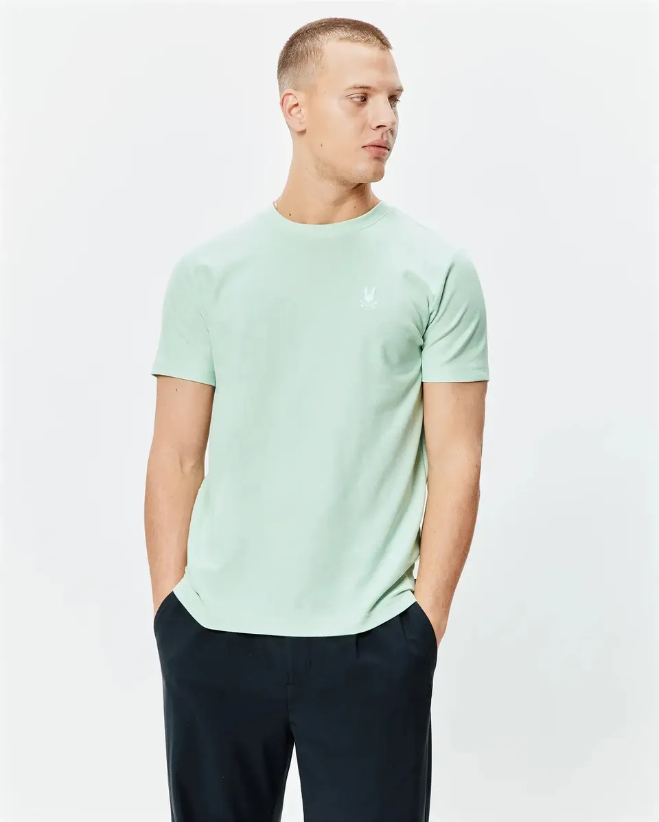 Psycho Bunny Taylor Pique Tee t-shirt verde XXS-XXXL in cotone Pima