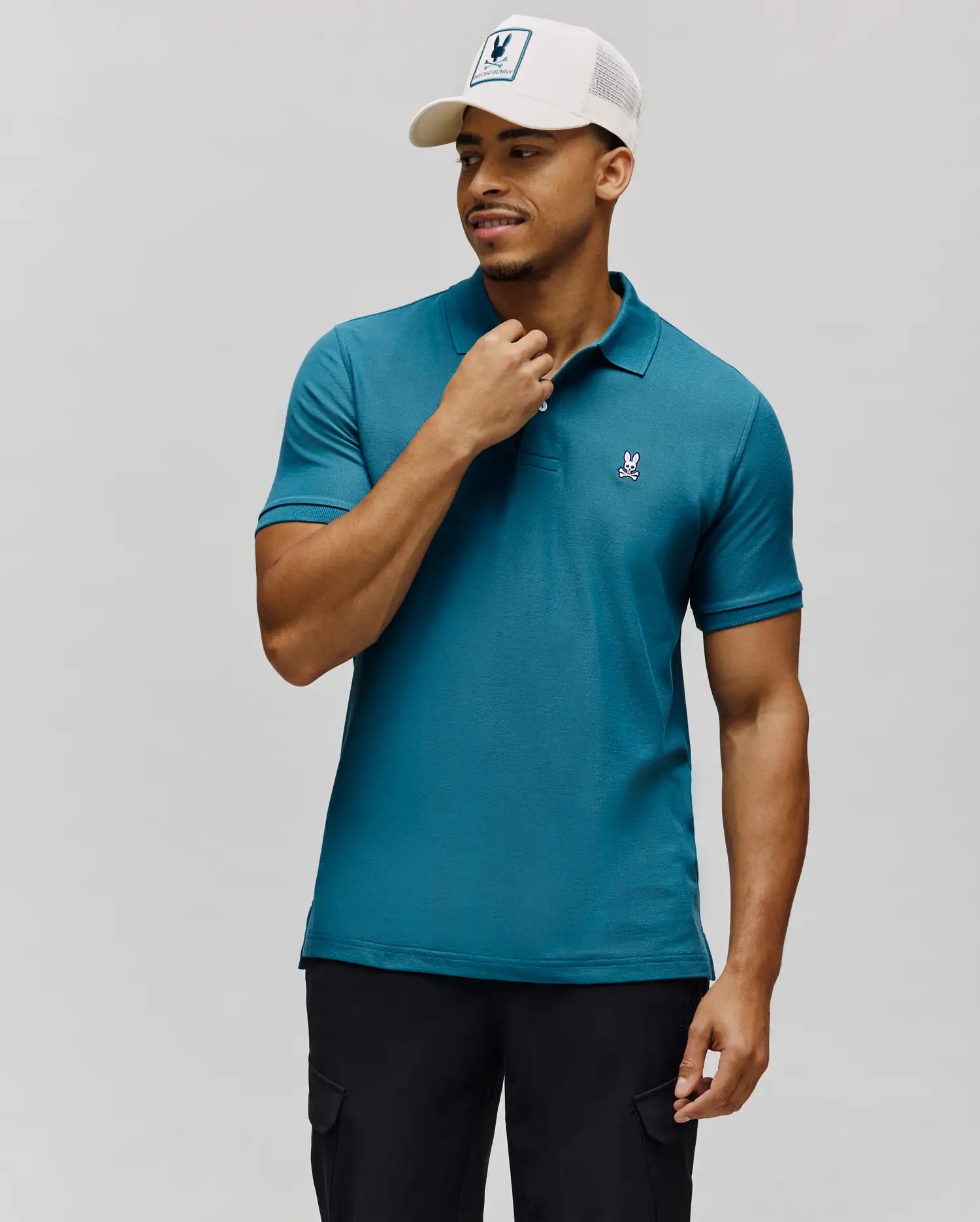 Psycho Bunny Men's Polos MENS CLASSIC PIQUE POLO B6K001F200 polo Mallard Blue