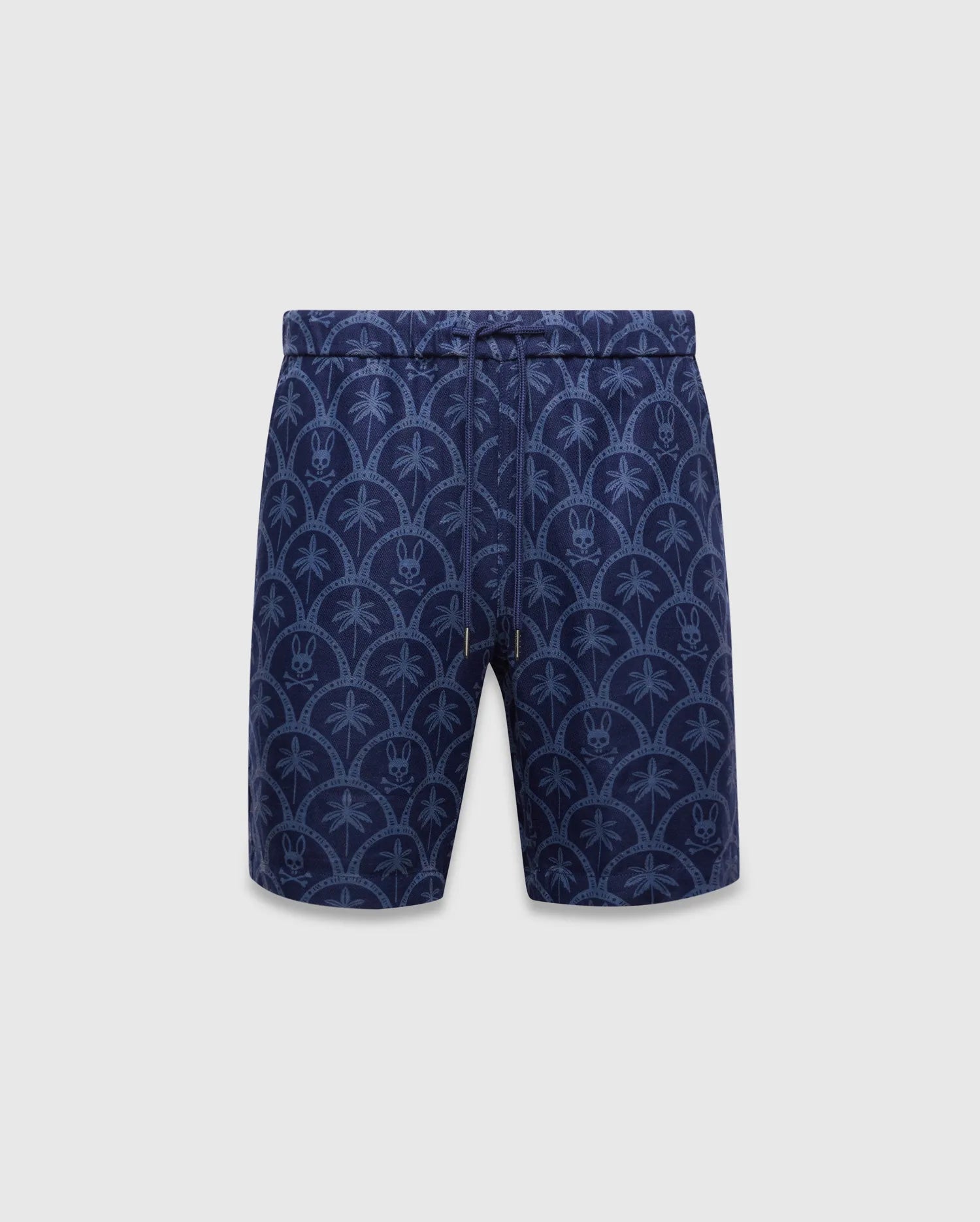Psycho Bunny Men's Shorts Brad Linen Short 8 1/2" pantaloncini blu