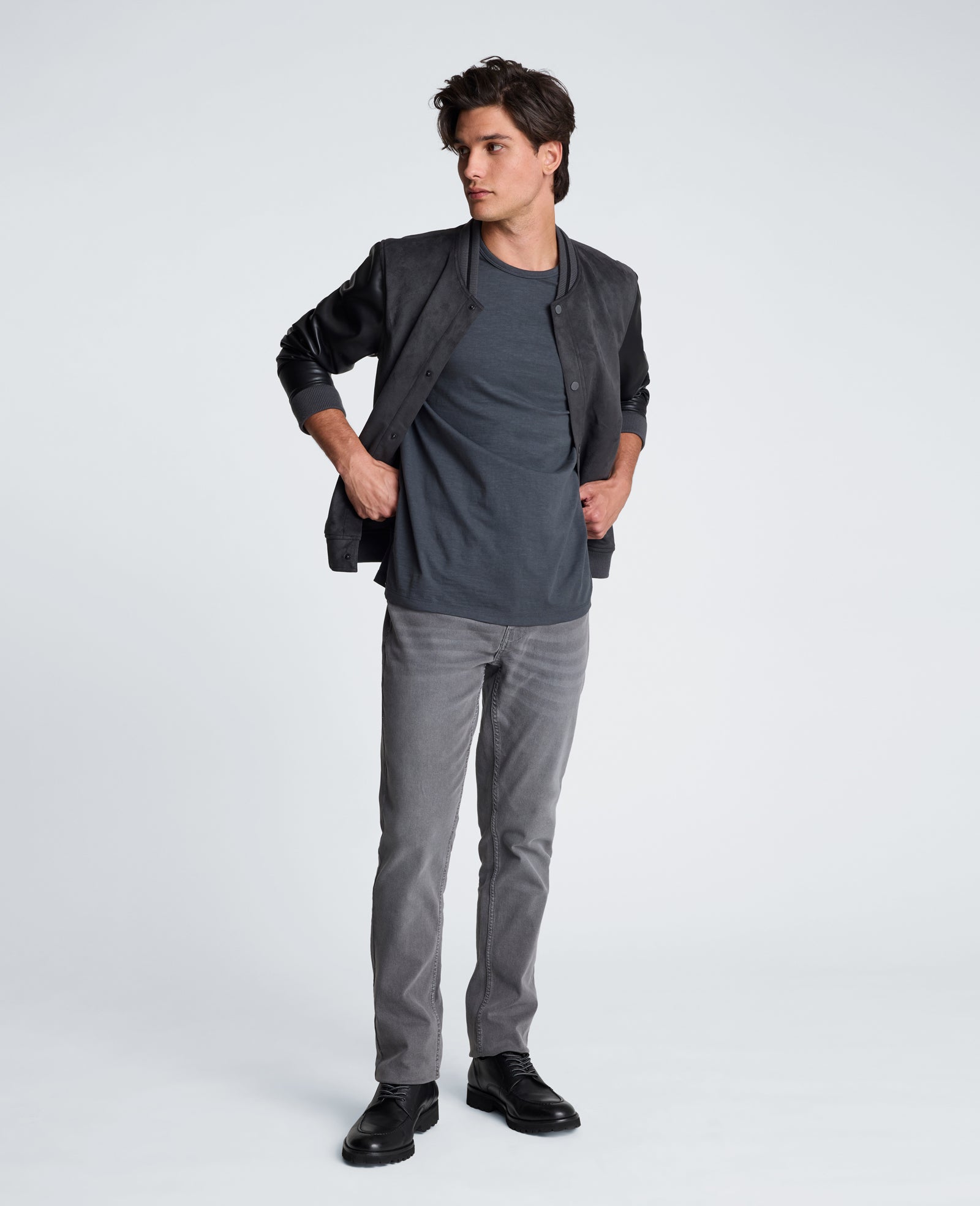 Kenneth Cole Reaction Clothing Texture Tee T-shirt antracite oversize