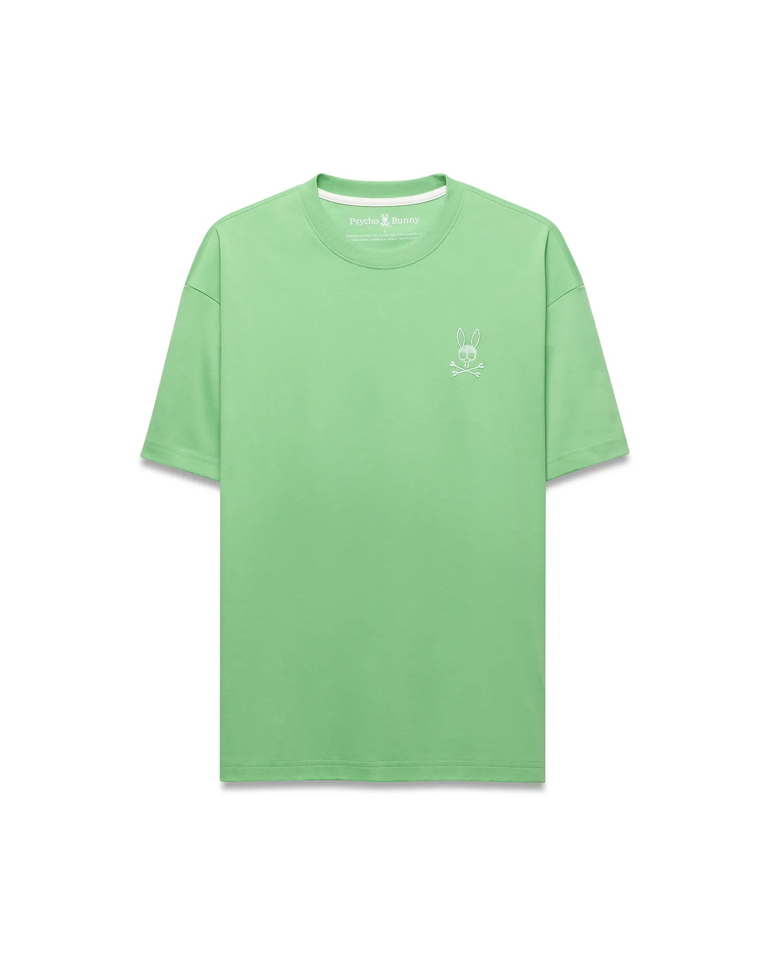 Psycho Bunny Oscar MT0200217 maglietta verde 100% Pima oversize
