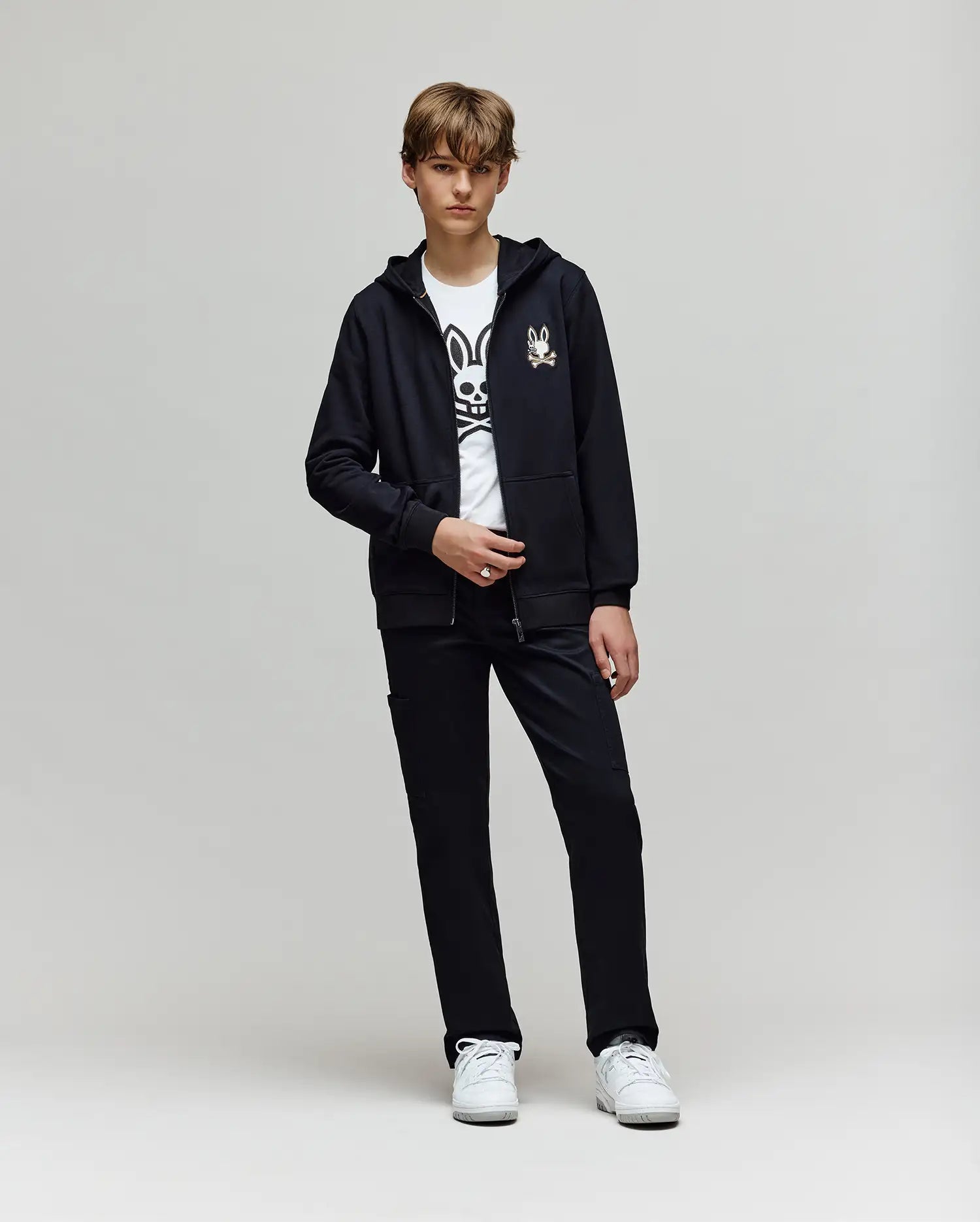 Psycho Bunny Kids Bottoms Russell Carpenter Pant pantaloni neri cargo