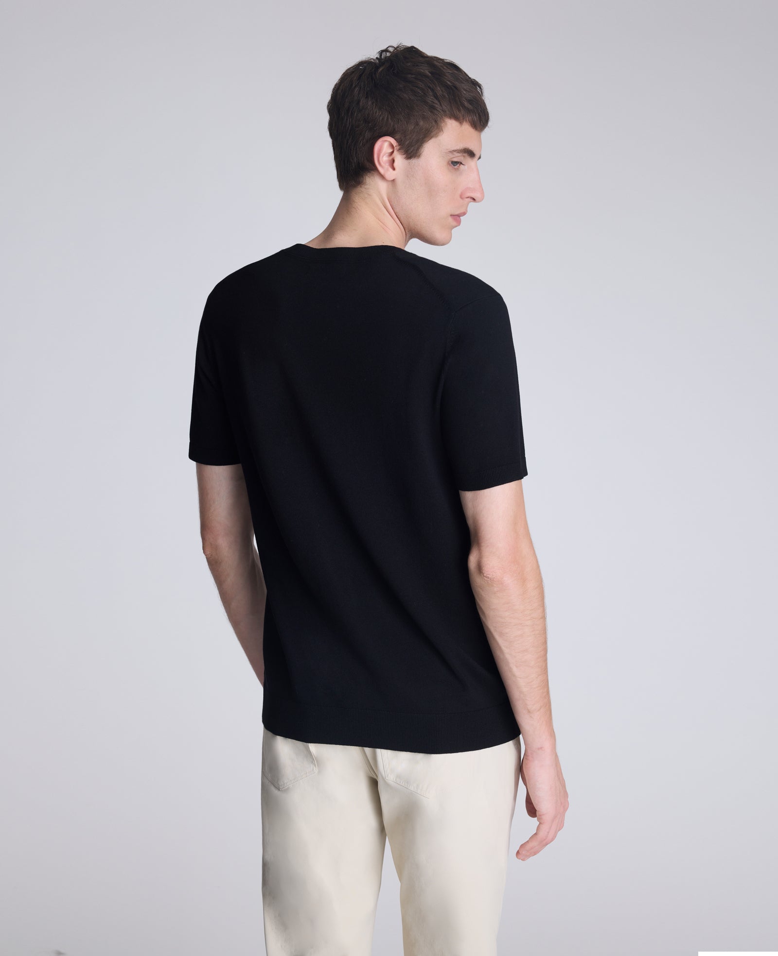 Kenneth Cole Reaction Clothing Sweater Tee maglia nera uomo viscosa