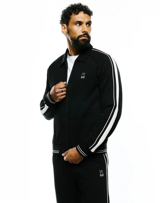 Psycho Bunny Jackets Ceano Track Jacket MT0500206 giacca nera