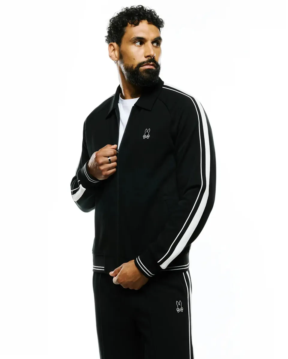 Psycho Bunny Jackets Ceano Track Jacket MT0500206 giacca nera