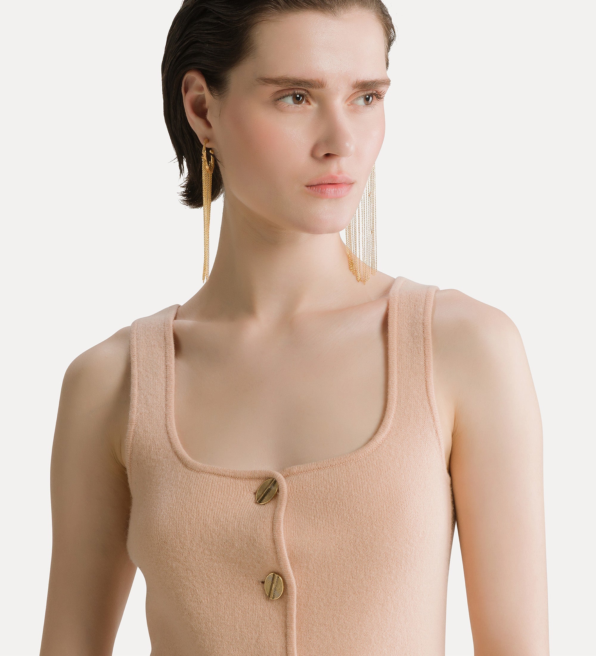 Forte maglieria gilet bustier in lana e cashmere