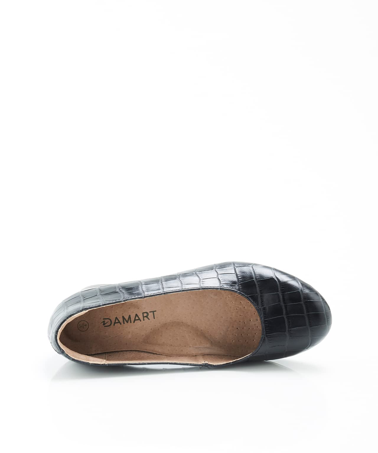 Damart Prêt-à-porter Pompe décolleté nere effetto coccodrillo o iridescente 36