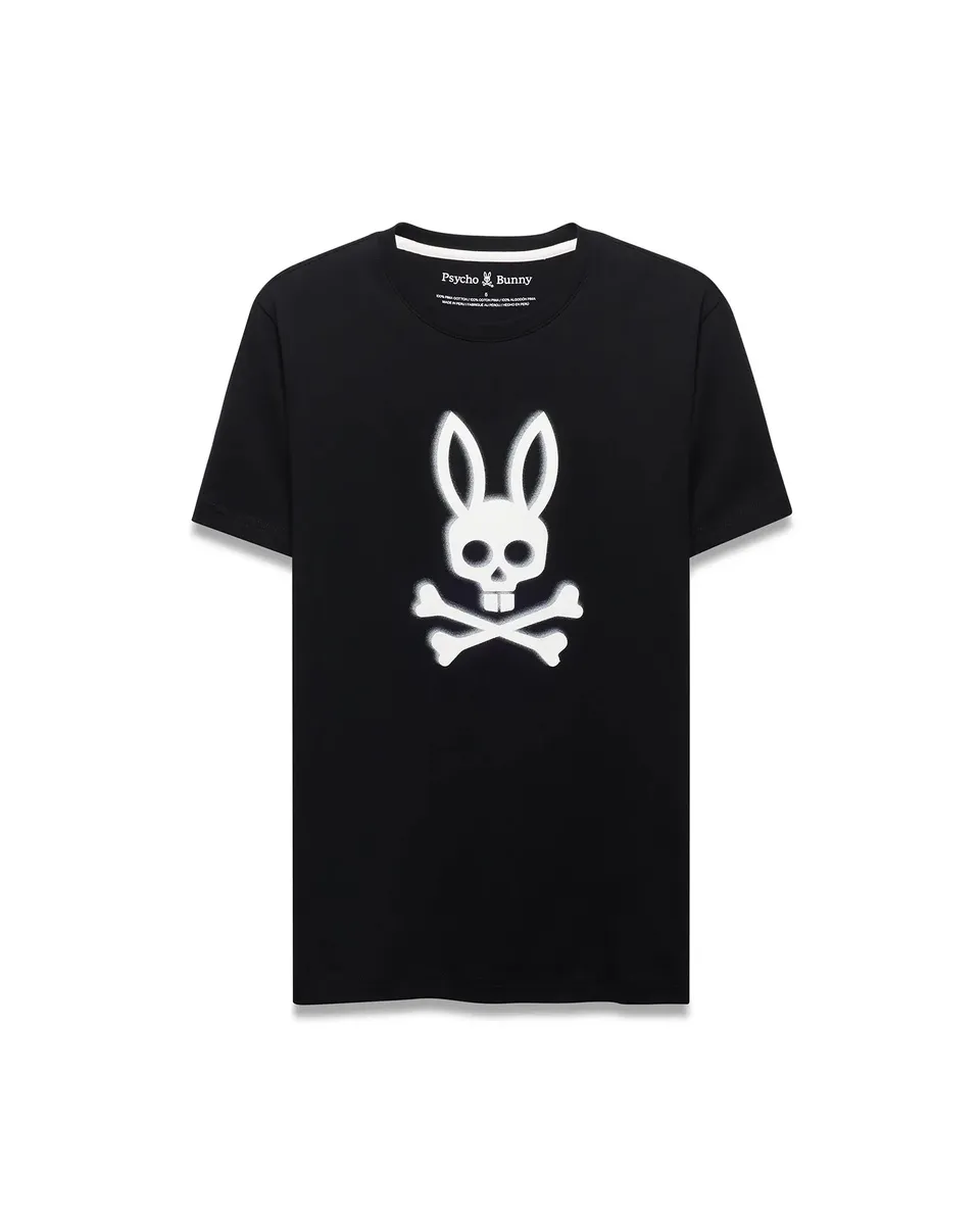 Psycho Bunny Men's Tees Emmanuel Pima Cotton Graphic Tee MT0200353 t-shirt nera Pima