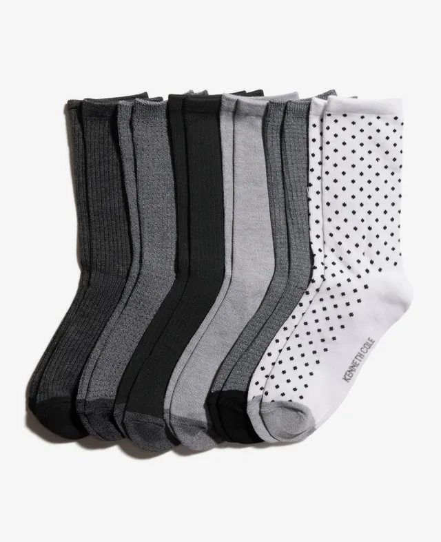 Kenneth Cole Reaction Clothing Tiny Dot Crew Socks 6-Pack calzini bianchi 6 paia